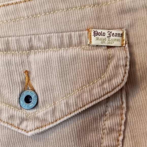 Polo Jeans Kelly dark tan corduroy boot cut pants size 8 - Picture 7 of 9